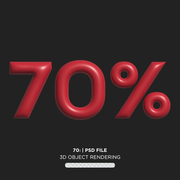 PSD red 70 percent numbers