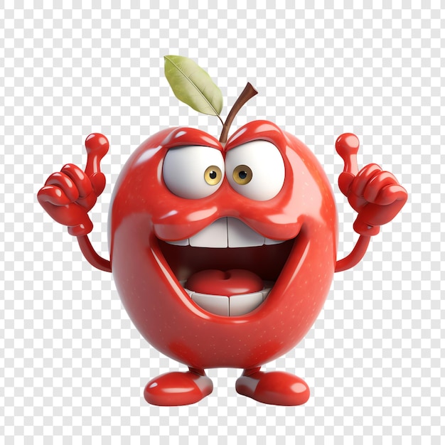 a red apple with a face that says quot face quot