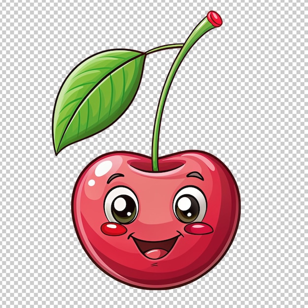 Red apple with happy face