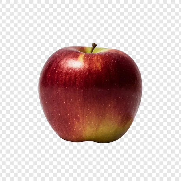 a red apple with a yellow and green color on it