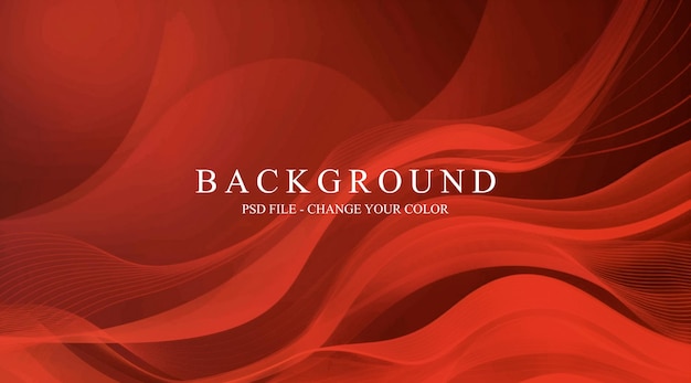 Red background curved lines gradient effect simple design style