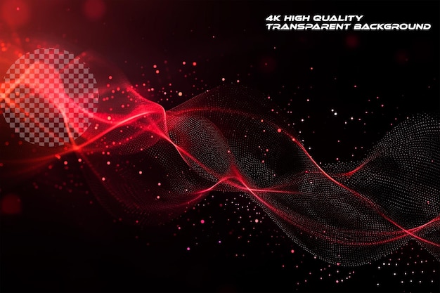 Red background tech banner conceptTransparent background