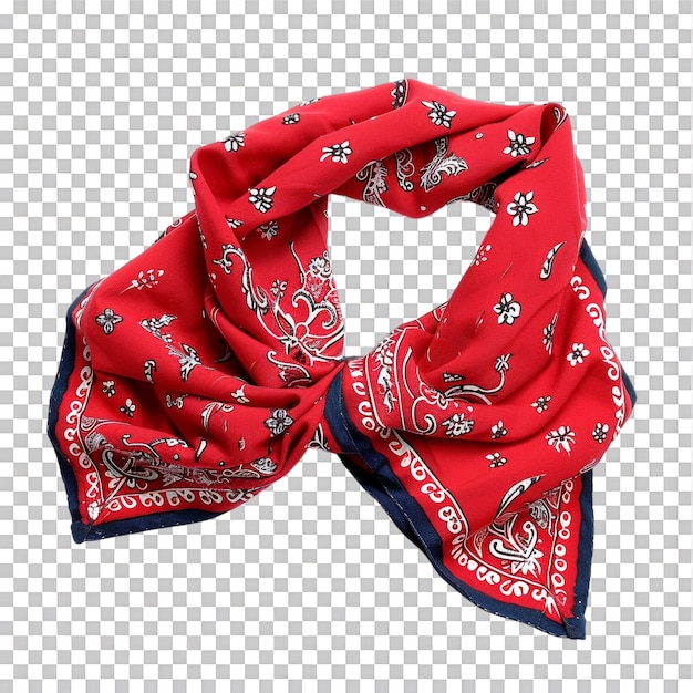 PSD red bandana against transparent background