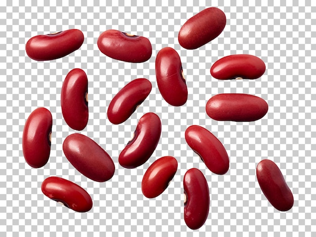 Red beans isolated on transparent background png psd