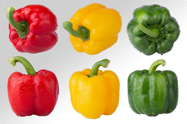 Red Bell Pepper Green Bell Pepper and Yellow Bell Pepper   