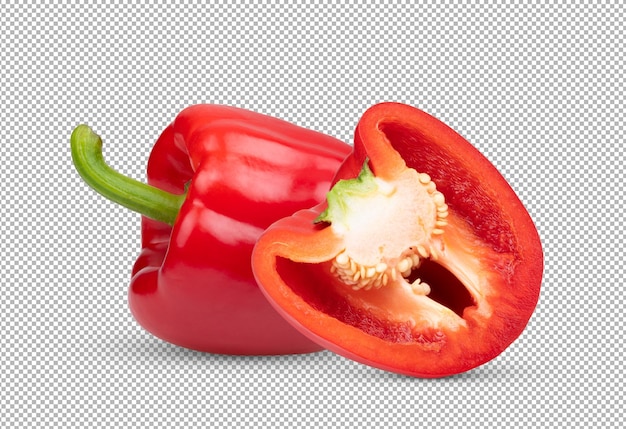 Red bell pepper isolated