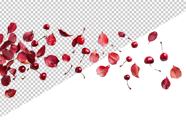 red berries on a transparent background