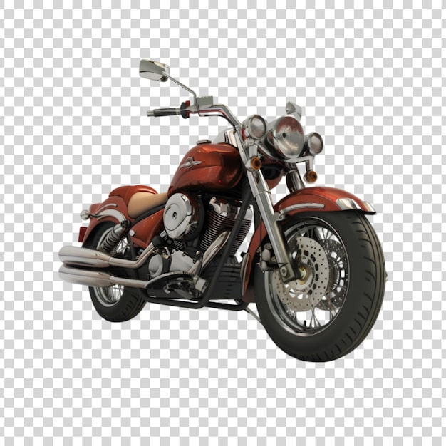 PSD red bike motorcycle on a transparent background