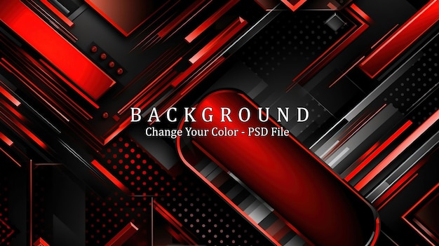 Red and black contrast abstract technology background Generative AI