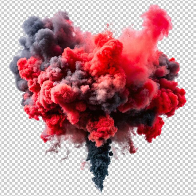 red black smoke