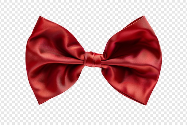 red bow isolated on transparent background