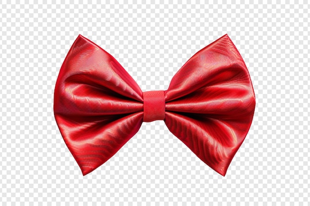 red bow isolated on transparent background