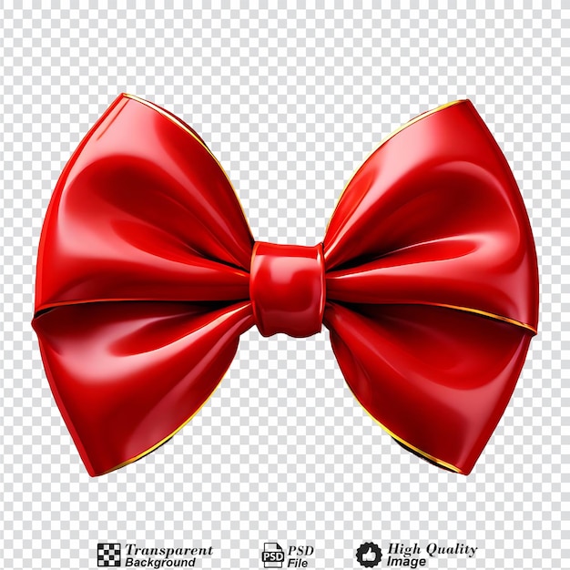 red bow isolated on transparent background