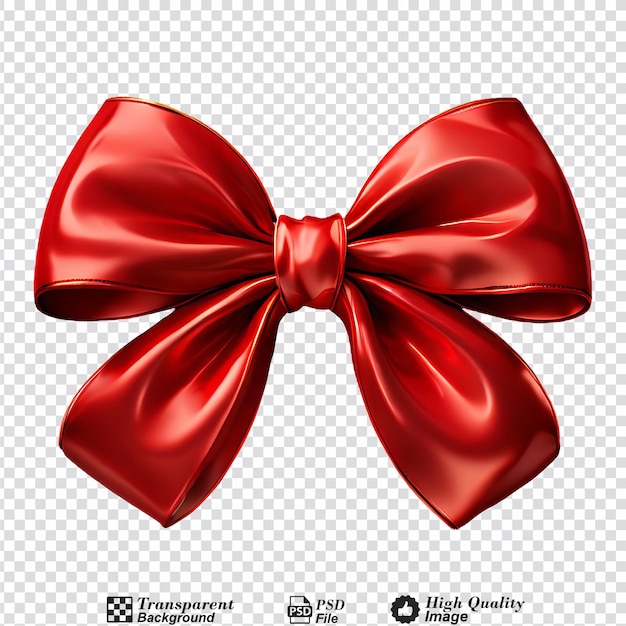 red bow isolated on transparent background