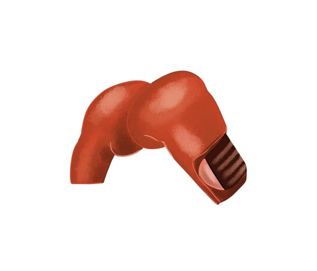 PSD red boxing gloves cartoon hanging boxing gloves gloves design