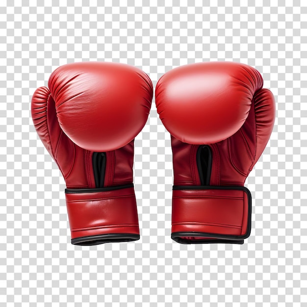 red boxing gloves on a transparent background