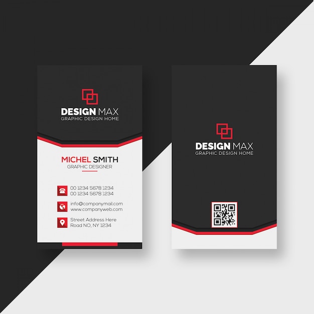 Red Business card Template