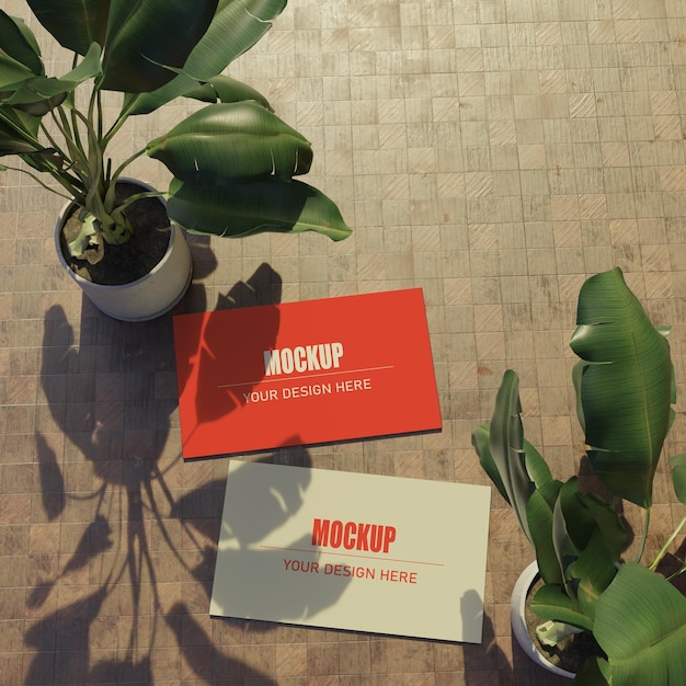 A red business card with the words your design here on it