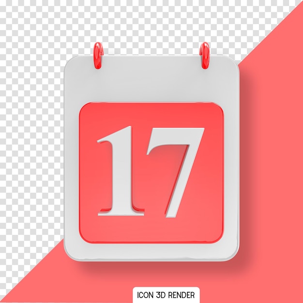 Red Calendar Day Icon 3D