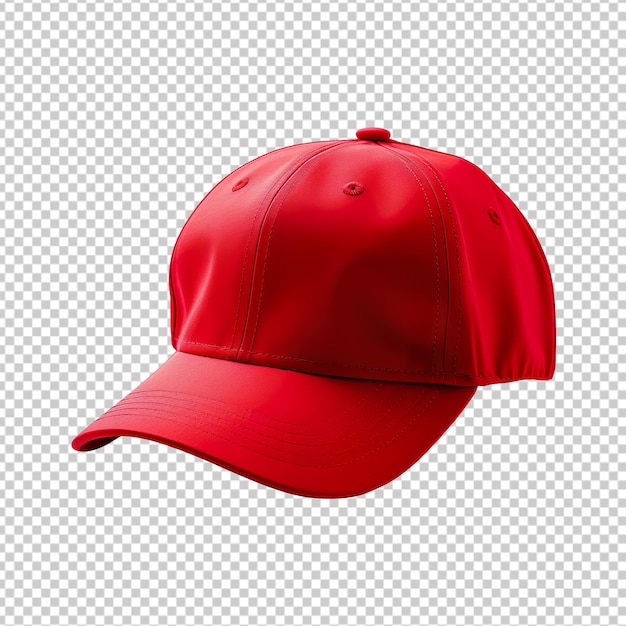 Red cap isolated on transparent background