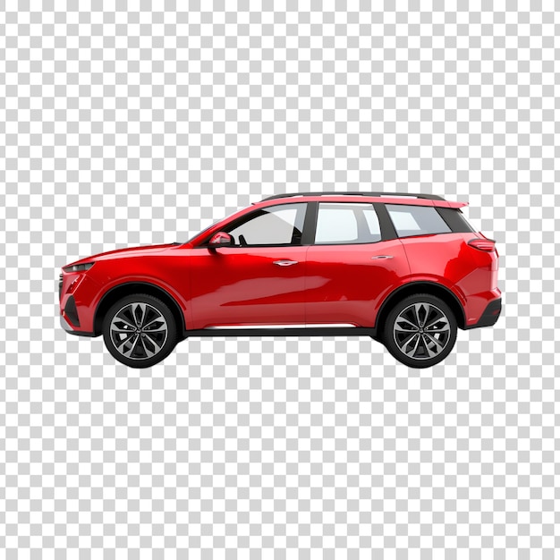 A red car on a transparent background