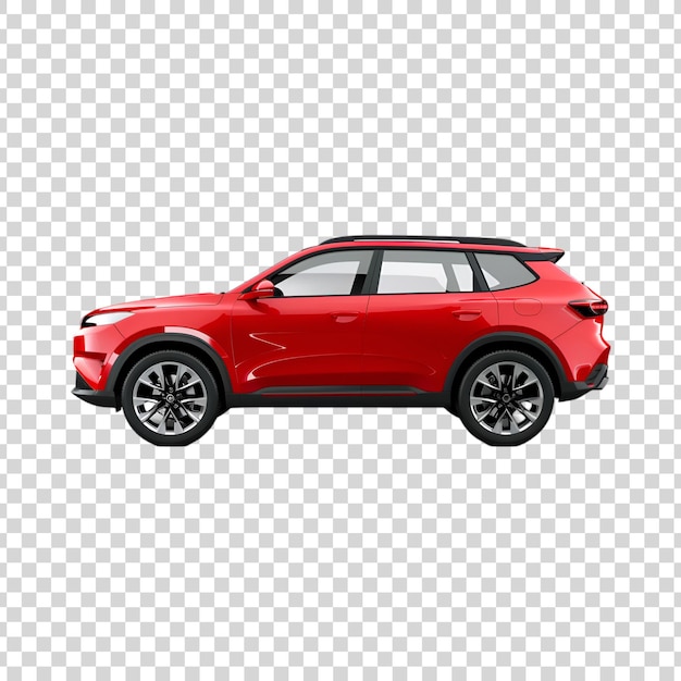 PSD a red car on a transparent background