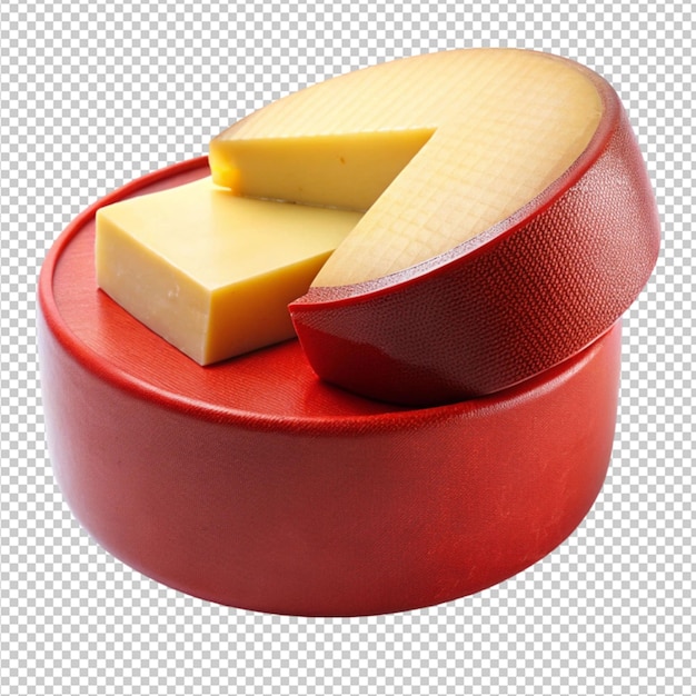 PSD red cheese round box