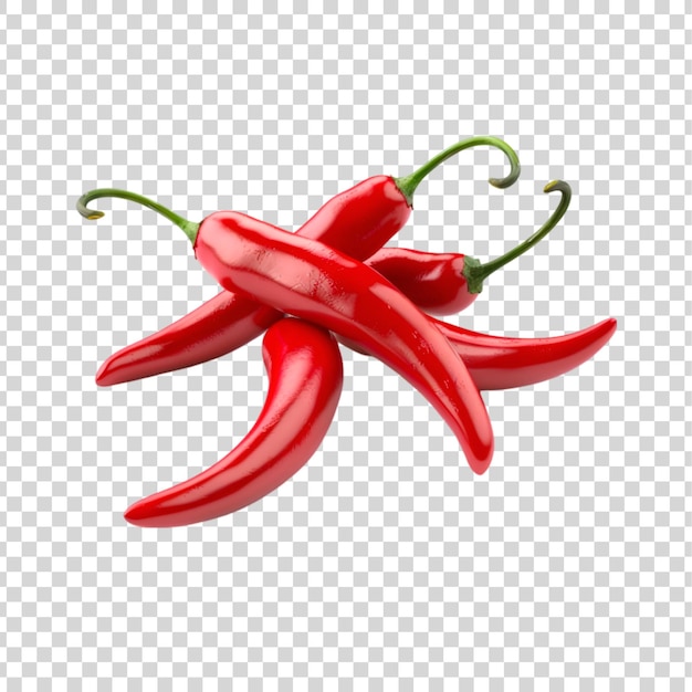 PSD red chili pepper isolated on transparent background