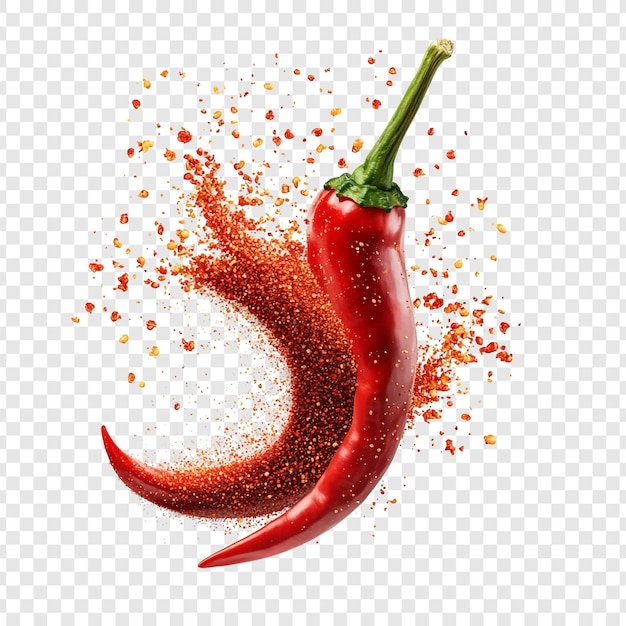 PSD red chili pepper and spice burst