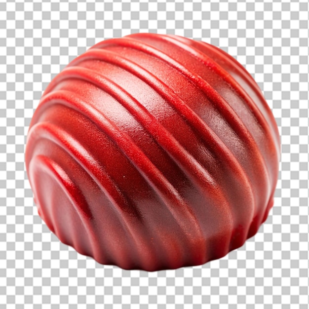 PSD red chocolate candy on transparent background