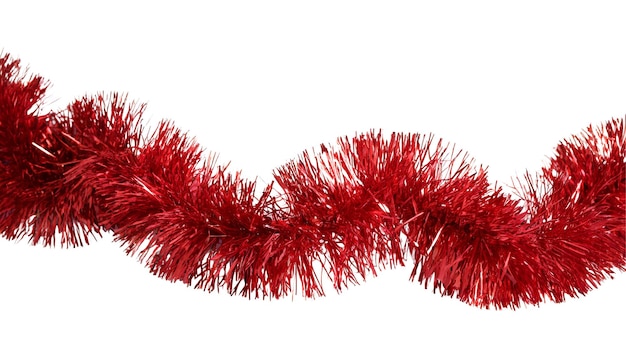 Red christmas tinsel