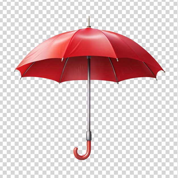 Red color umbrella Isolated on transparent background