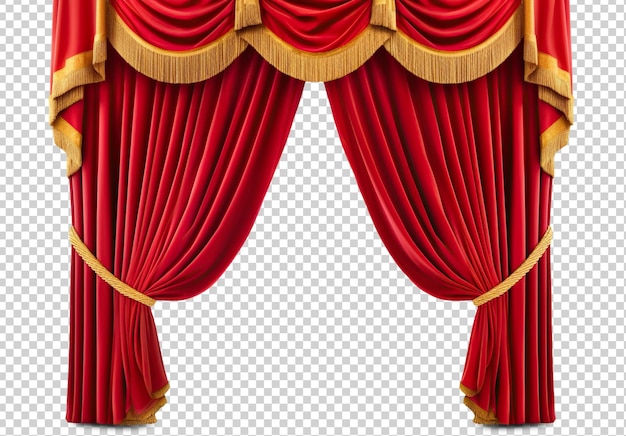 PSD red curtains