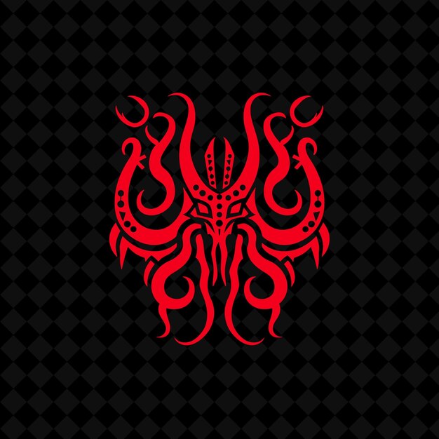 a red dragon with a black background with a black background