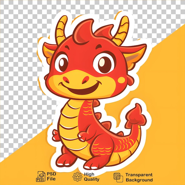 a red dragon with a yellow background with a picture of a red dragon