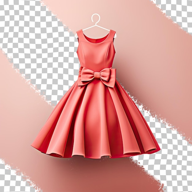 Red dress against transparent background