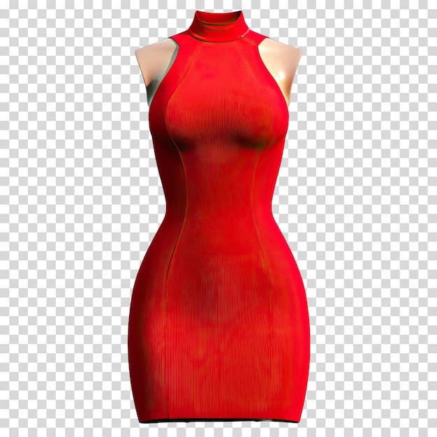 a red dress with a red dress on it