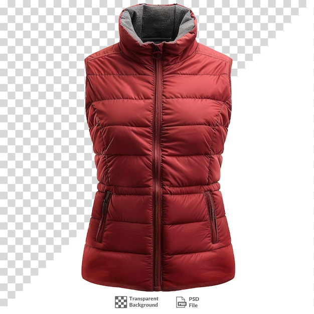 PSD red female vest transparent background