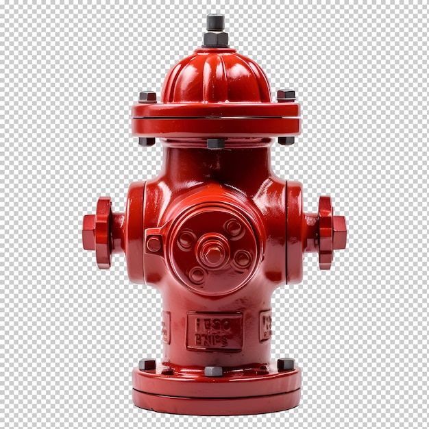 red fire hydrant object on isolated transparent background