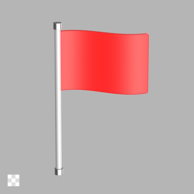 PSD red flag 3d icon