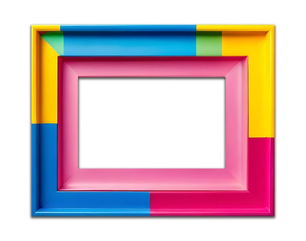 red frame with a white background