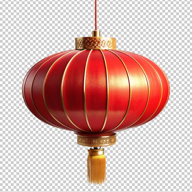 Red and gold chinese lanterns isolated on white background