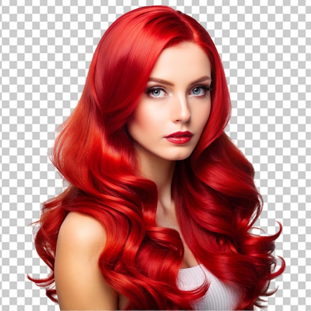 PSD red hair transparent background