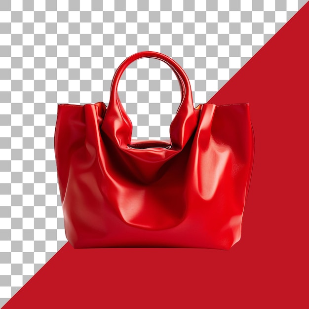 Red handbag Luxury fashion women Handbag isolated on a transparent background