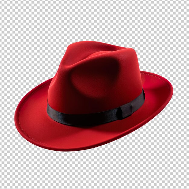 PSD red hat isolated on transparent background