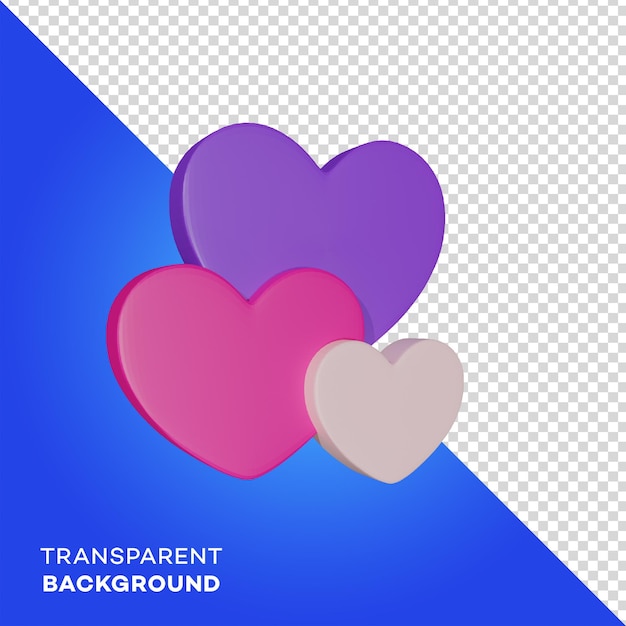 Red Heart 3d Vector Hd Images, 3d Likes render, 3d Heart,