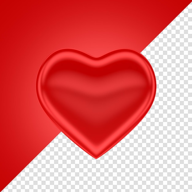 Red heart on a red background, red heart, transparent png