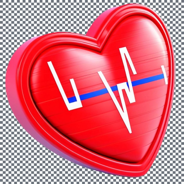 Red heart with flag of Netherlands on a transparent background