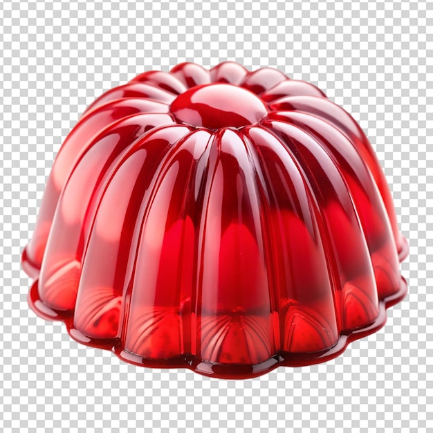 PSD red jelly isolated on transparent background