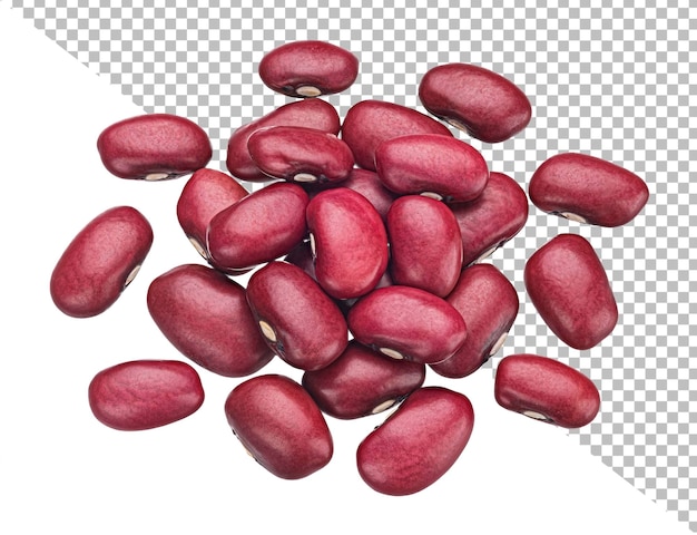 Red kidney beans isolated on white background